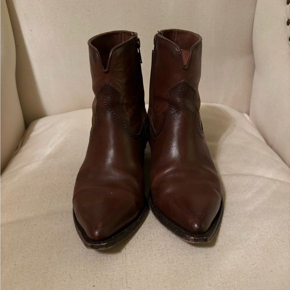 Frye brown western ankle boots/booties - Picture 7 of 10